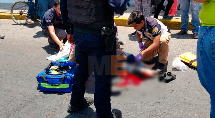 Run over to a nurse and is badly injured in Zamora, Michoacán