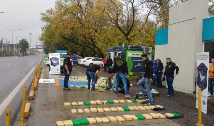translated from Spanish: They were carrying nearly a half-ton of marijuana in bags of dog food