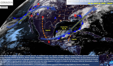 translated from Spanish: Very strong storms in the Southeast and Peninsula of Yucatan, intervals of showers in Puebla, State of Mexico and Guerrero
