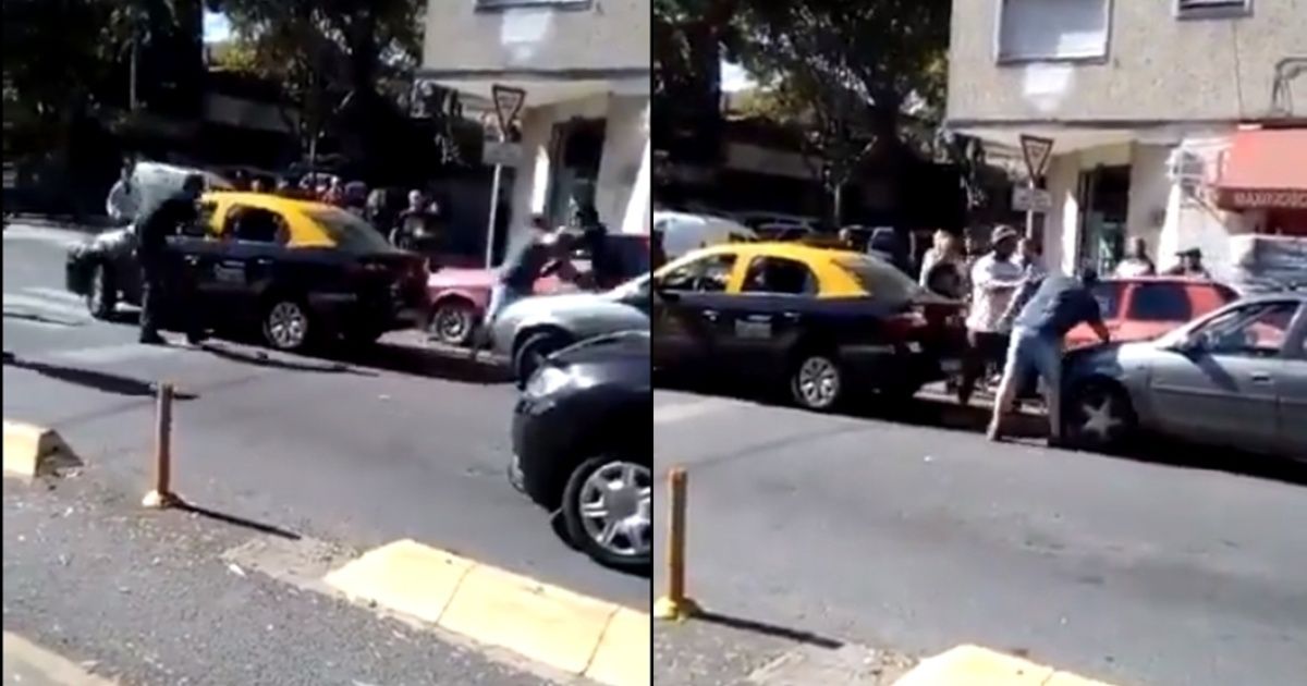 Video: Fierce feud between taxi driver and conductor in Villa Urquiza