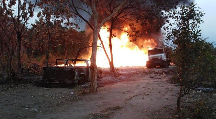 Incendio en ducto de Pemex en Chiapas, fue provocado por toma clandestina