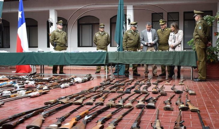 Más de mil armas de fuego son sacadas de circulación en región de O’Higgins