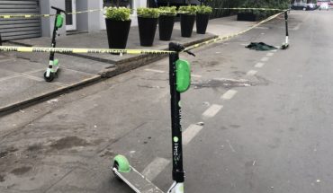 Procuraduría resguarda con tres scooters escena de asesinato