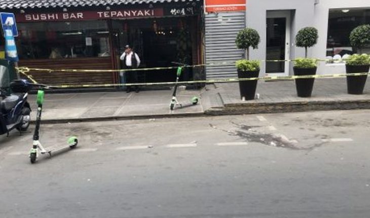 [VIDEO] Usan tres scooters para marcar escena de asesinato