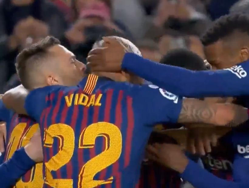 Barcelona beat 2-0 to Getafe with goal by Arturo Vidal
