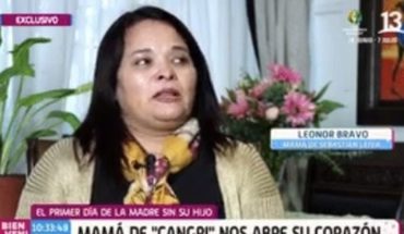 translated from Spanish: “Cangri” mother spoke of Mother’s first day without her son