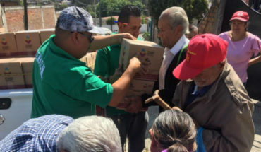 translated from Spanish: DIF Morelia delivers to 150 marginalized colonies, food assistance
