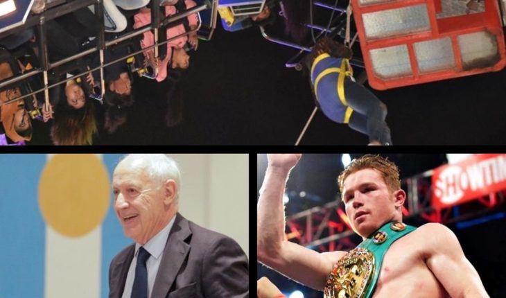 translated from Spanish: Drama in amusement park, horror in El Calafate, Lavagna responded to change, Canelo champion and more…