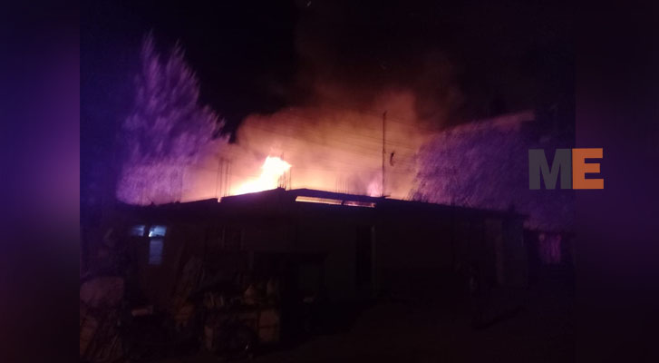 Fire consumes five houses and leaves affected seven others in Zamora, Michoacán