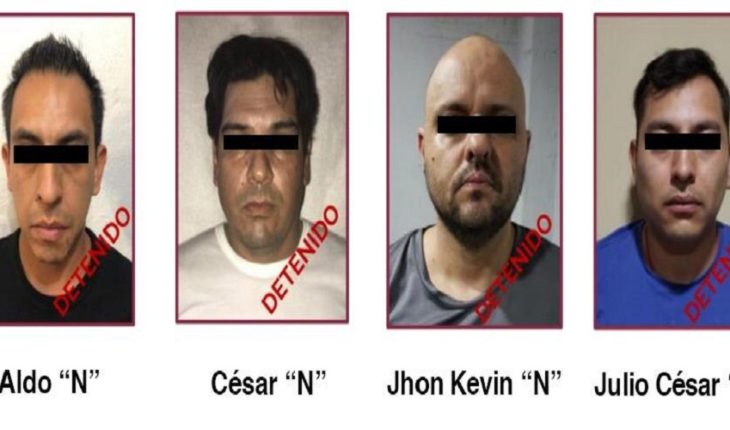 translated from Spanish: Four members of the Jalisco cartel stop at the CDMX