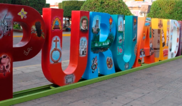 Government Puruándiro restored monumental letters with history of the municipality