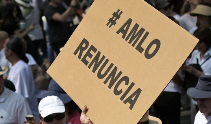 translated from Spanish: March in several dissatisfied states with AMLO