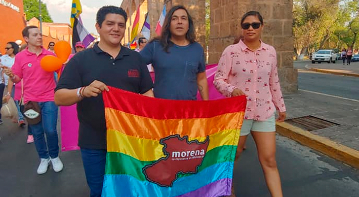 Morena and Michoacán government hang on the March Pride Morelia 2019