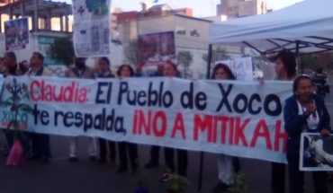 translated from Spanish: Residents of the village of Xoco demand to cancel works of Mítikah