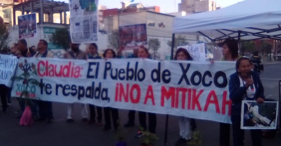 Residents of the village of Xoco demand to cancel works of Mítikah