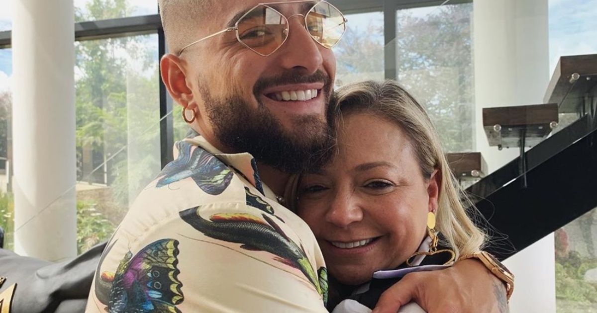 The questioned photo that Maluma published for Mother's Day