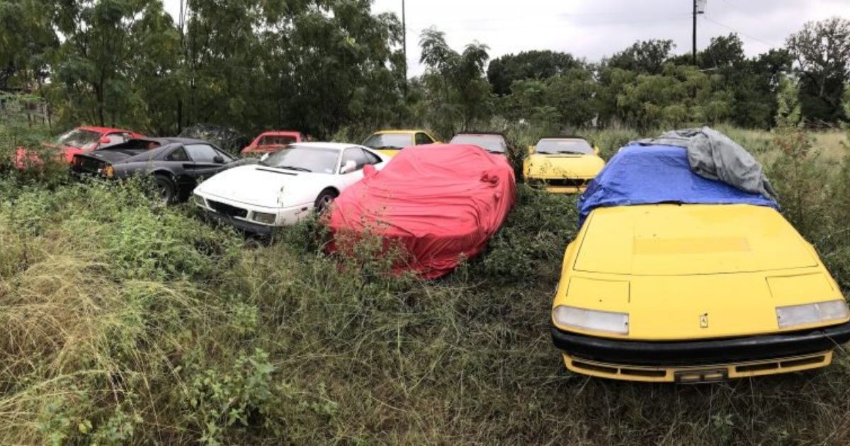 They left a classic Ferrari collection abandoned in a field