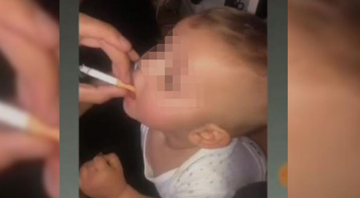 Woman publishes in Instagram a video in which she gives a cigar to her son of 11 months