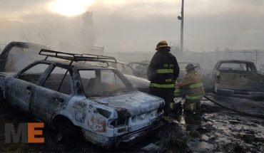 Centenar de autos incendiados; todo el corralón de morelia