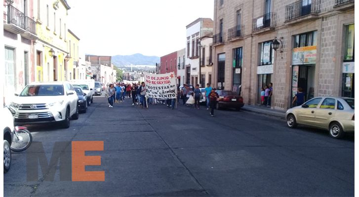 Estudiantes conmemoran 'El Halconazo' en Morelia