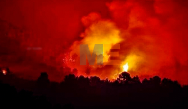 Fuerte incendio forestal se registró en la Tenencia de Buenos Aires, en LC Michoacán