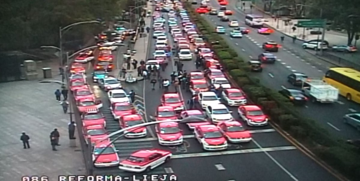Taxistas inician manifestaciones en diversos puntos de la CDMX
