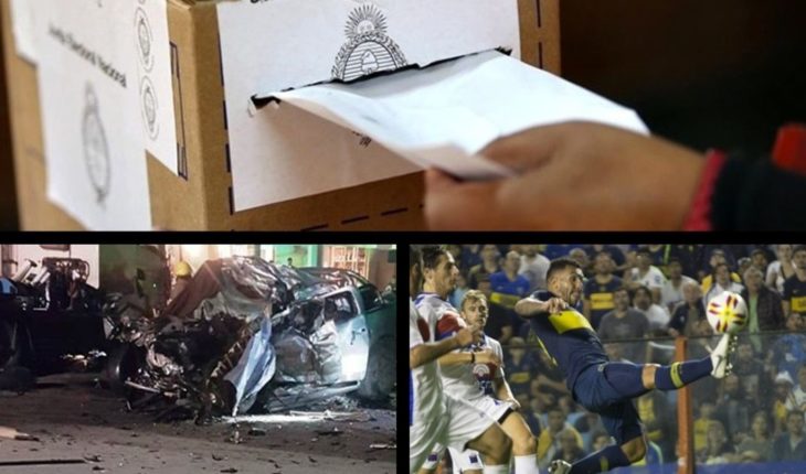 translated from Spanish: Closed the elections in 3 provinces, tragedy in Sunchales, Boca and Tigre define the cup of the Super League and much more…