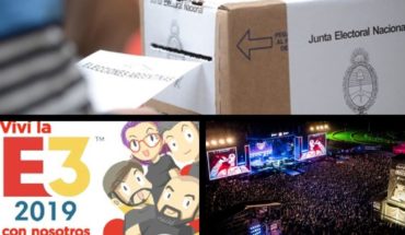 translated from Spanish: Elections in 5 provinces, E3 2019 in Filo, Mirtha VS Manes, I followed live the Festival province Emergente and more…