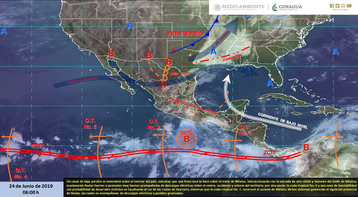 Intense storms with electric shocks and hail in Michoacán, Guerrero and Puebla