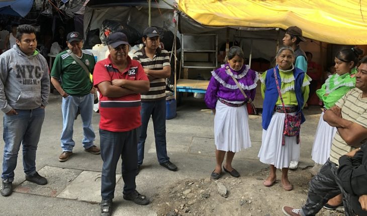translated from Spanish: Members of Otomi camp fear eviction