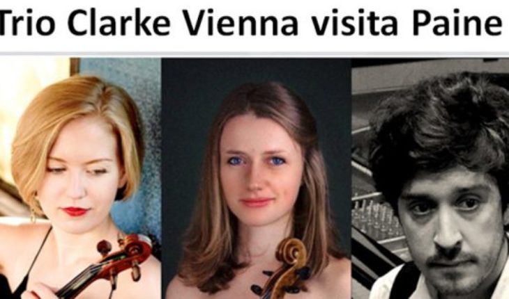 translated from Spanish: Free International Concert with The Clarke Vienna Trio at Paine Theatre