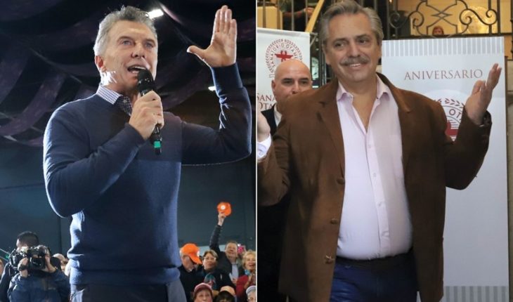 translated from Spanish: In campaign: the agenda of Mauricio Macri and Alberto Fernández on July 9