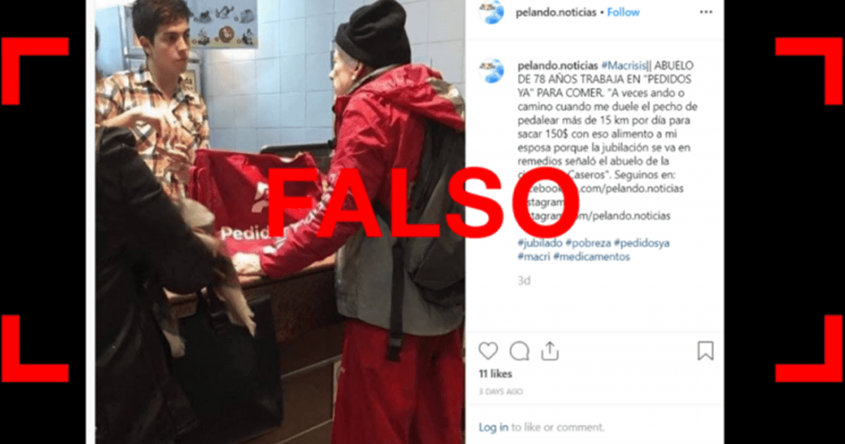 The story behind the photo of the "grandfather" delivery man of PedidosYa
