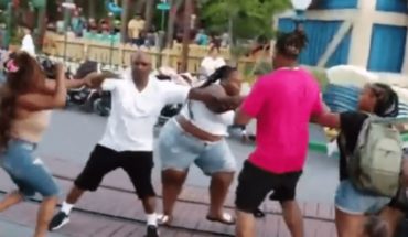 translated from Spanish: [VIDEO] Family starred in brutal fight at Disney park