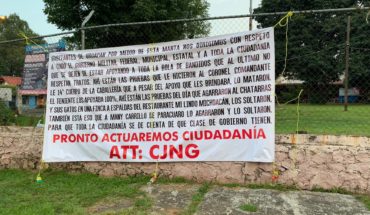 CJNG deja varias narcomantas en Uruapan, Michoacán