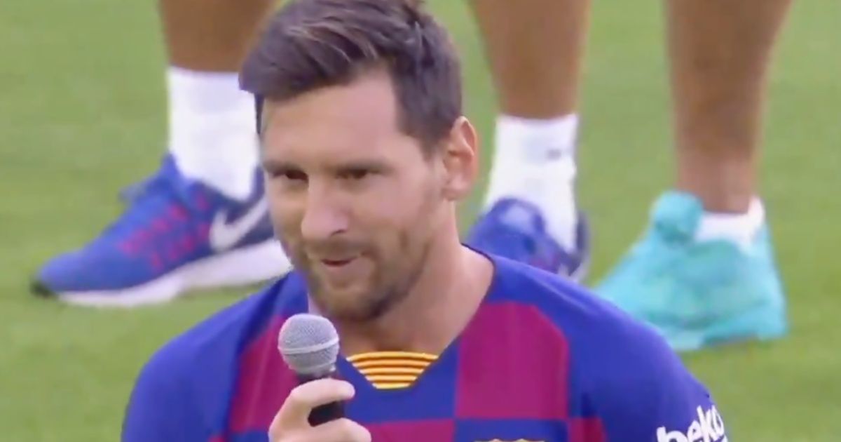 Messi volvió al Camp Nou con un encendido discurso en busca de la Champions con Barcelona