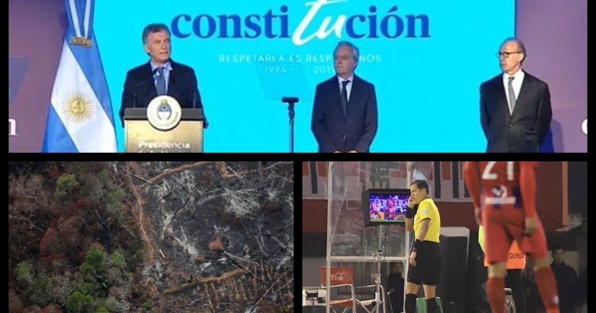 Macri on the anniversary of the Constitution, Cacerolazo by the Amazonas, Changes of Conmebol in the VAR, Agustina Cordova pregnant and more...