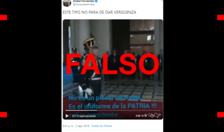 translated from Spanish: The subtitles of Macri’s video and a barnper published by Aníbal Fernández are false