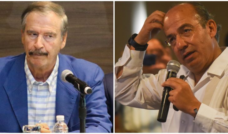 Los expresidentes Calderón y Fox critican ‘los vivas’ de AMLO