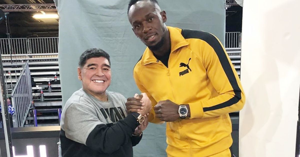 Maradona pidió a Usain Bolt como refuerzo para Gimnasia: "No me lo venden"