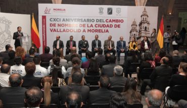 translated from Spanish: CXCI Anniversary of the name change of the city of Valladolid to Morelia