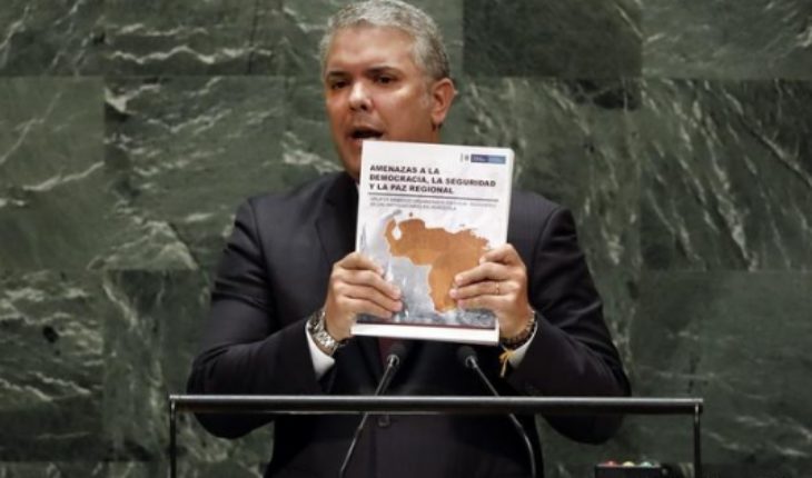translated from Spanish: Half Colombian questions ELN photo veracity that Ivan Duke brought to the UN