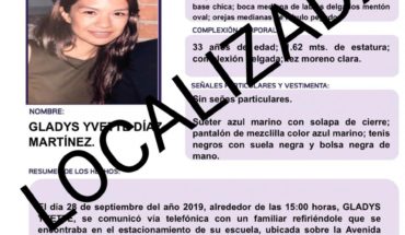 translated from Spanish: Issues UMSNH reported to the appearance of student reported missing