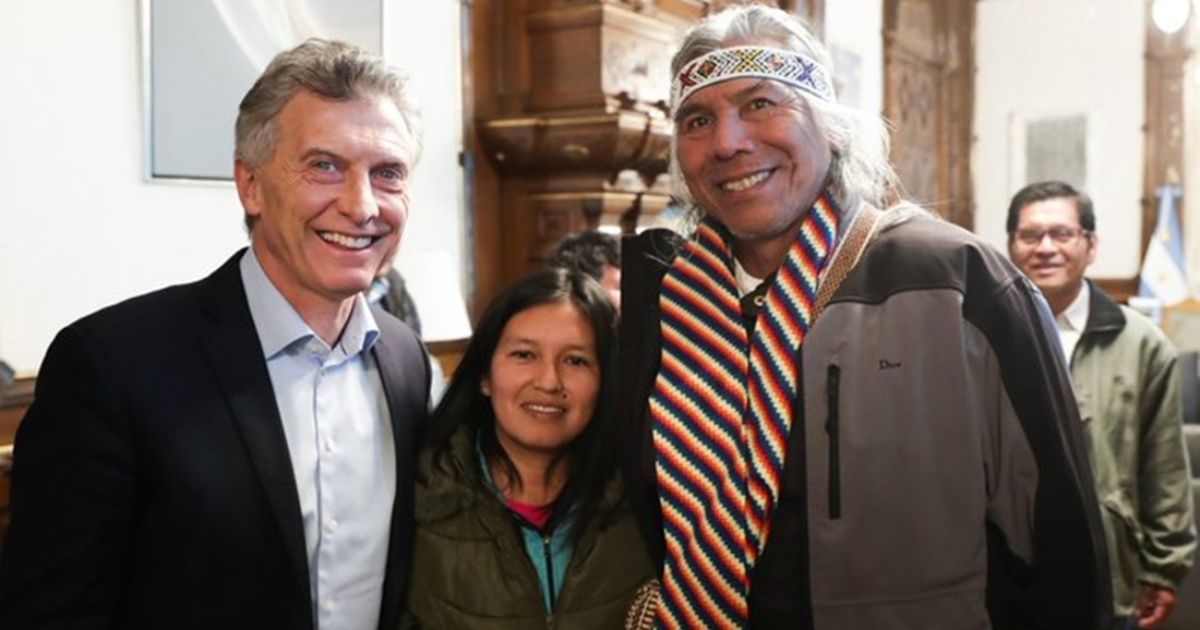 Macri welcomed the historic QOM leader and listened to his claims