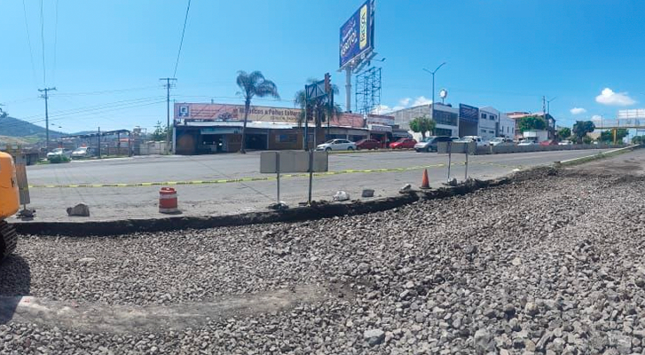 Morelia Government begins paving of a stretch of the north side of Av. Madero Oriente