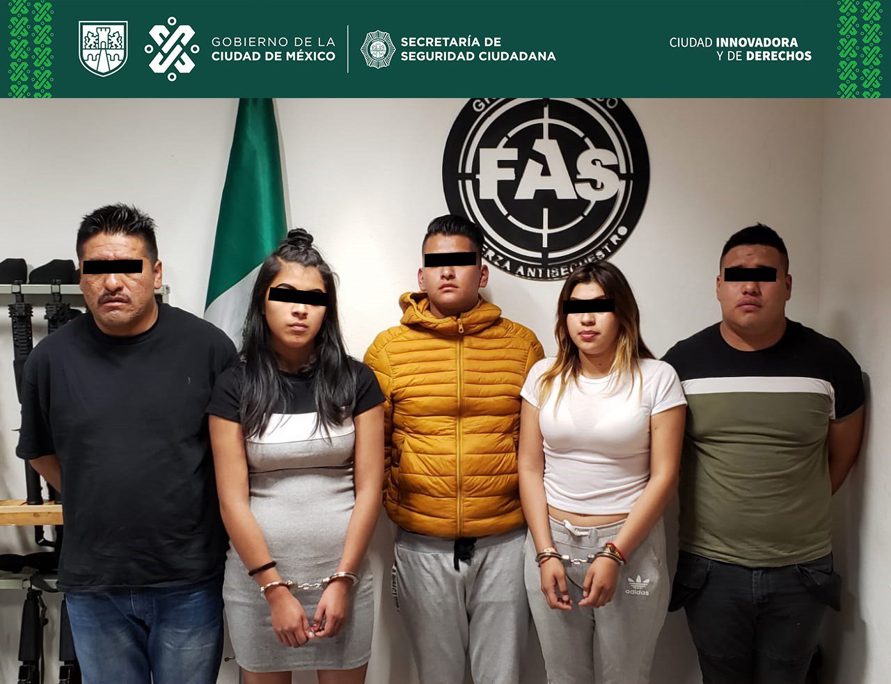 Detienen a banda dedicada al secuestro exprés en Polanco