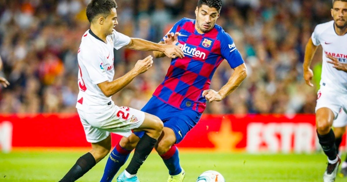 Suárez abrió el triunfo de Barcelona ante Sevilla con una chilena infernal