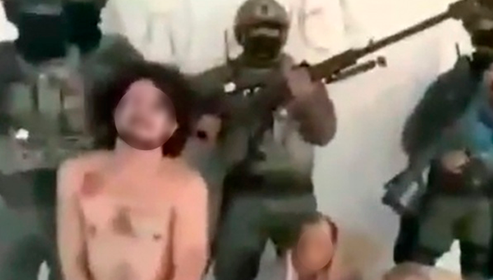 "Troop of Hell" records the moment when they behead three alleged CJNG members (Video)