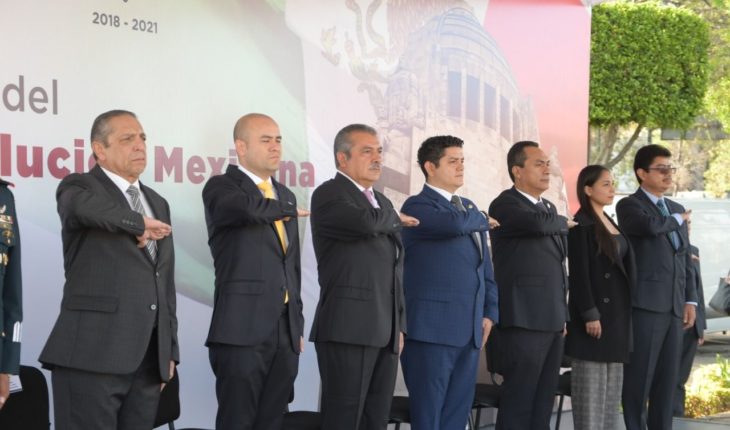 translated from Spanish: Government of Morelia commemorated the CIX Anniversary of the Mexican Revolution