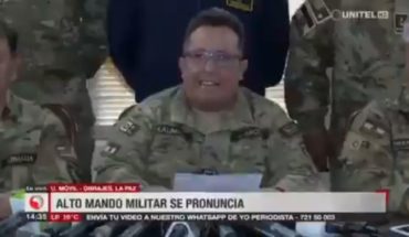 translated from Spanish: [VIDEO] Bolivian Armed Forces in the face of protests: “We will never face the people”